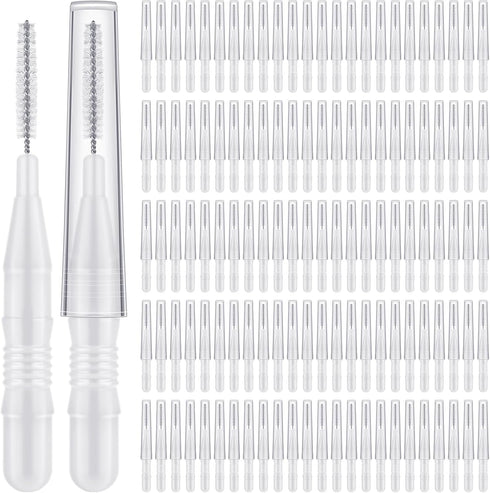 120 Pieces Braces Dental Brush Flosser for Cleaner Interdental Brushes Between Teeth with Soft Bristles 360° Bendable Toothpick Dental Tooth Floss...